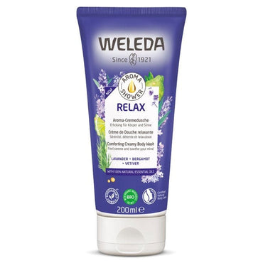 Weleda Aroma Shower Gel â€˜Relaxâ€™ Lavender, Bergamot and Vetiver 200ml